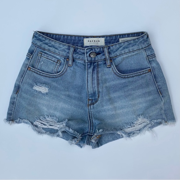 Distressed Denim Shorts - Picture 2 of 4